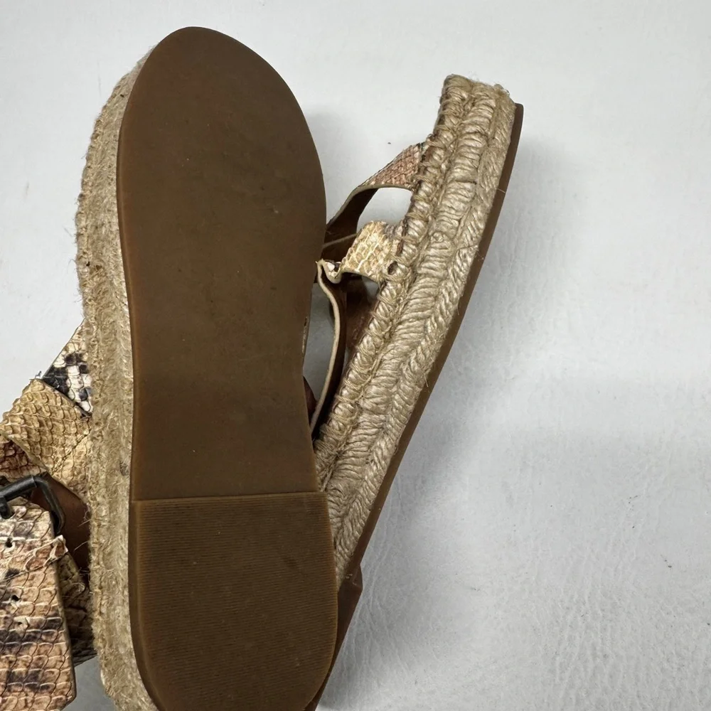 Madewell Women's Snakeskin Espadrille Sandals size 8